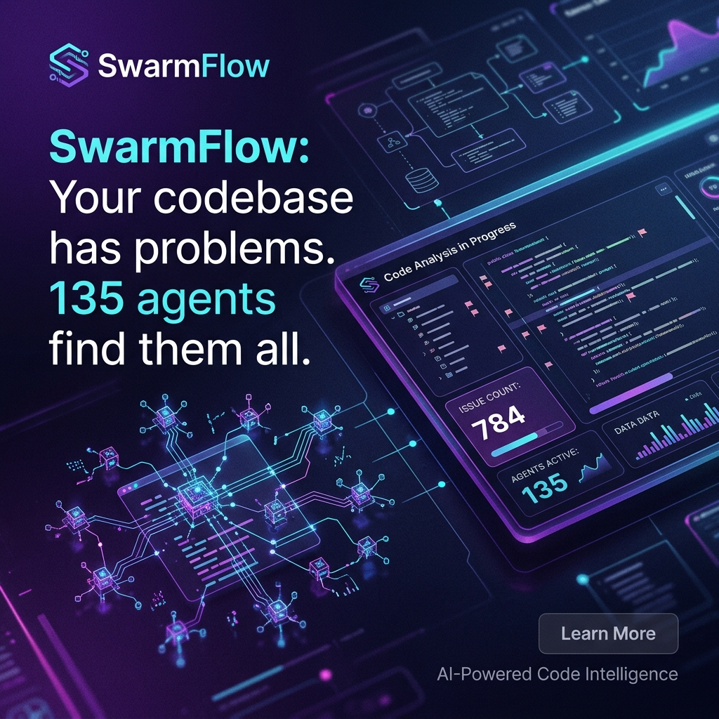 SwarmFlow — AI Code Security Scanner | 137 Agents for GitHub